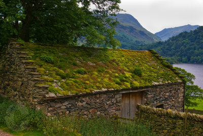 Mossy roof on the shores of Ullswater