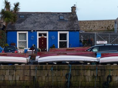 The little blue house in the harbour