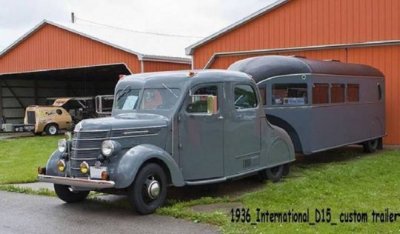 1936 International D15 custom trailer