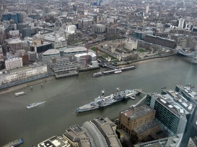 The Tower of London seen from the Shard