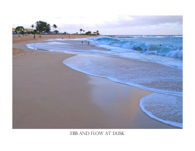 Ebb and Flow at Dusk, Sandy Beach