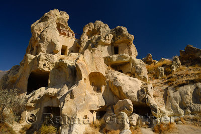 Cave monestary at Goreme Valley Open Air Museum Cappadocia Turkey