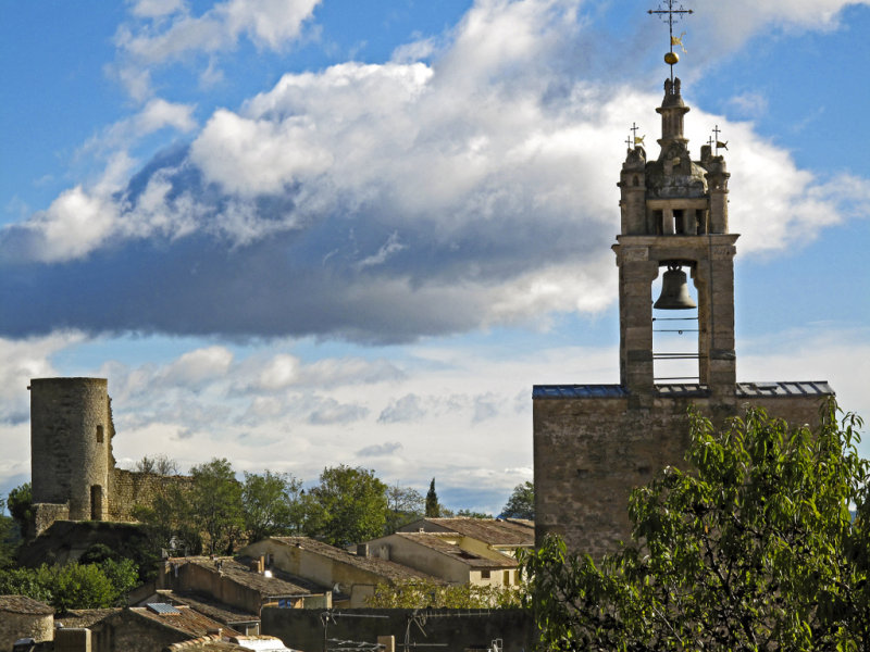 Cucuron, castle and church 