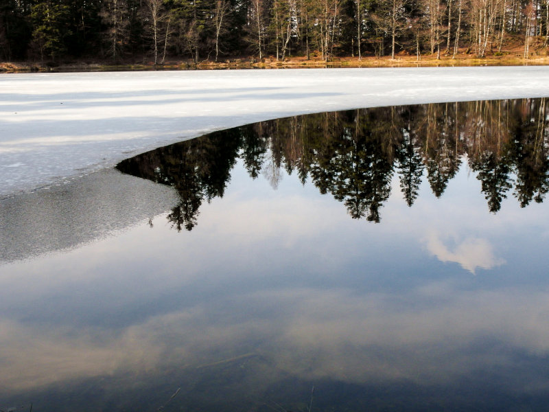 le lac en hiver