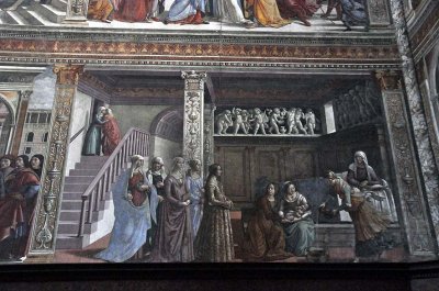 Ghirlandaio: nativit de la Vierge, Chapelle Tornabuoni - Santa Maria Novella - 9318