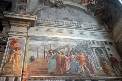 Masaccio: Adam et Eve chasss du paradis, Paiement du tribut, Chapelle Brancacci, Eglise Santa Maria del Carmine - 9425