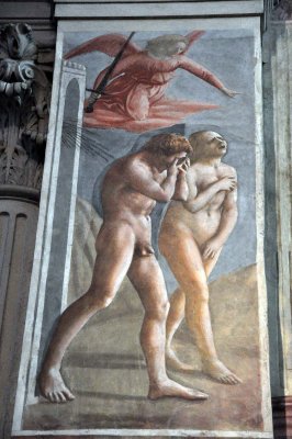 Masaccio: Adam et Eve chasss du paradis, Chapelle Brancacci, Eglise Santa Maria del Carmine - 9427