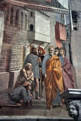 Masaccio - Saint Pierre gurit les malades avec son ombre, Chapelle Brancacci, Eglise Santa Maria del Carmine - 9436