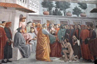 Masaccio: La Rsurrection du fils de Thophile, Chapelle Brancacci, Eglise Santa Maria del Carmine - 9442
