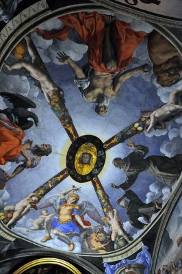 Chapelle d'lonore de Tolde, plafond d'Angelo Bronzino (les vertus et les saints), Palazzo Vecchio - 9872