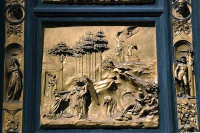Ghiberti: The Story of Abraham, Gate of Paradise (1452), Battistero San Giovanni - 0348