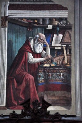 Domenico Ghirlandaio: Saint Jrme dans son tude, Eglise d'Ognissanti - 0418