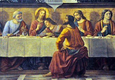 Ghirlandaio: Last Supper (detail), Couvent dOgnissanti - 0428
