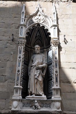 Saint Marc (1411), Donatello,  pour la Guilde des Tisseurs de lin et Fripiers, Orsanmichele - 0515