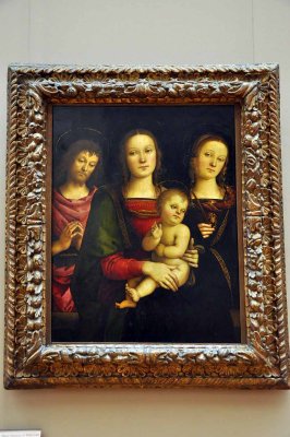 le Prugin - La Vierge et l'Enfant entre st Jean-Baptiste et ste Catherine d'Alexandrie (1500) - 8104