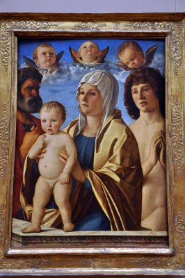 Giovanni Bellini, La Vierge et l'Enfant entre st Pierre et st Sbastien (1487) - 8112