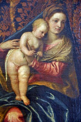 Veronese, La Vierge  l'Enfant entre ste Justine et st Georges (dtail) - 8171