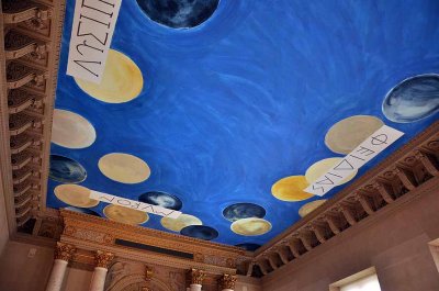 Plafond Cy Twombly, salon des Bronzes grecs (aile Sully) au Louvre - 7769