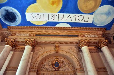 Plafond Cy Twombly, salon des Bronzes grecs (aile Sully) au Louvre - 7772