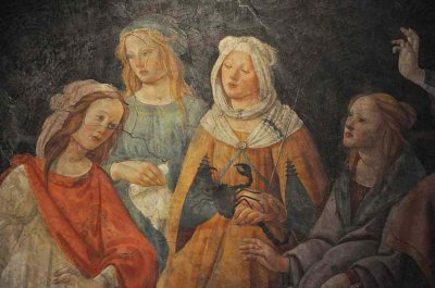 Botticelli, un jeune homme prsent par Vnus aux sept arts libraux (1483-1485), dtail - 8729
