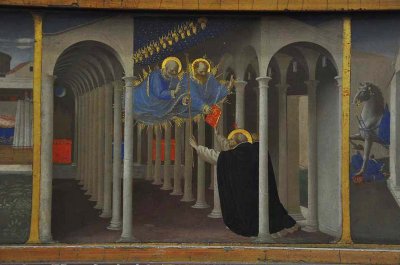 Fra Angelico, prdelle du Couronnement de la Vierge, 1430-1432, (scne de la vie de St Dominique) - 8751