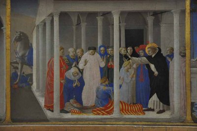 Fra Angelico, prdelle du Couronnement de la Vierge, 1430-1432, (scne de la vie de St Dominique) - 8753