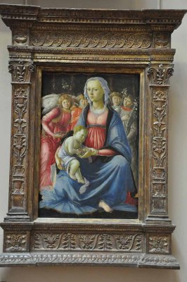 Botticelli - Vierge  l'enfant entour de cinq anges (1470) - 8764