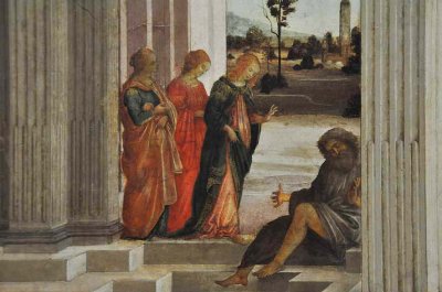 Botticelli et Filippino Lippi, scne de la vie d'Esther (1475), dtail - 8775