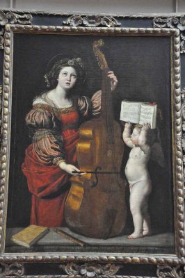 Le Dominiquin - ste Ccile avec un ange tenant une partition (1617-1618) - 8910