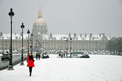 Snow in Paris, Invalides - 1087