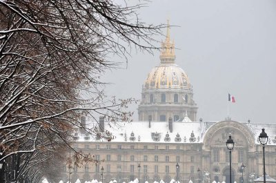 Snow in Paris, Invalides - 1105