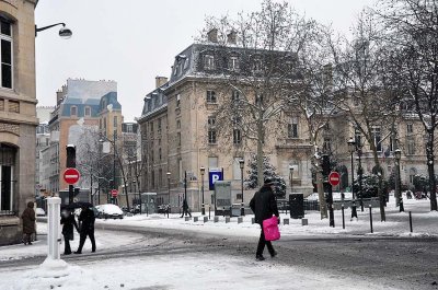 Snow in Paris, rue Lecourbe - 1268