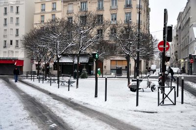 Snow in Paris, place du gnral Beuret - 1306