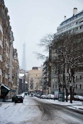 Snow in Paris, rue Pclet - 1332
