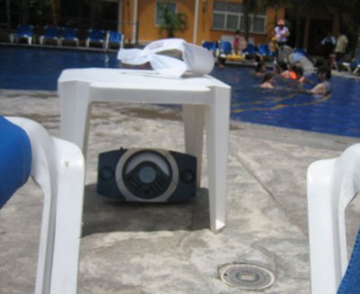 our mp3/water resistant beatsmaker that played Me and You about 17 times... courtsey of mike
