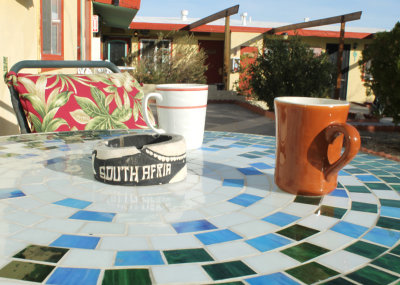 Coffee at the Harmony Motel in 29 Palms