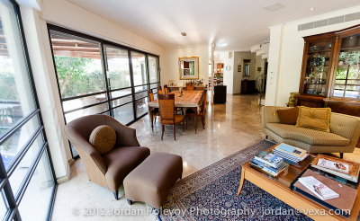 living room, dining room