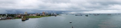 Colon, Panama harbor panorama