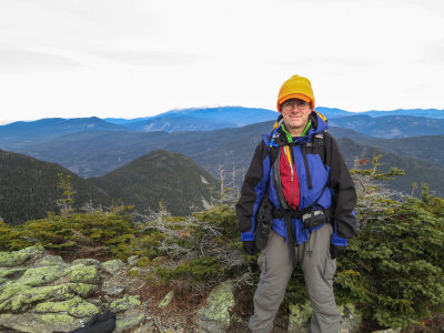Me on top of Signal Ridge (Mt Washington in the distance)