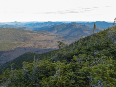 The view to the southeast on the way down in late afternoon light
