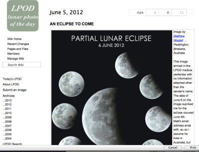 Partial Lunar Eclipse 2012