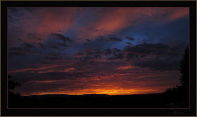 Sunset from our backyard