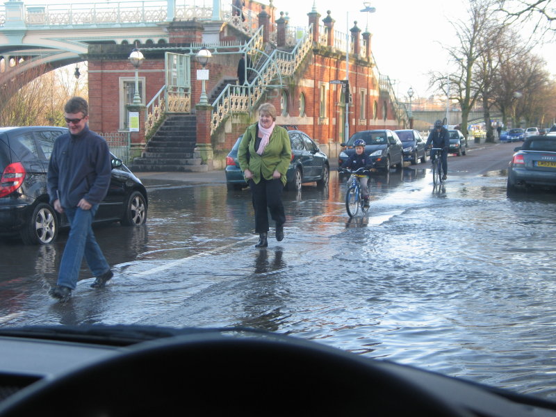 Not really flooded, just a bit wet.