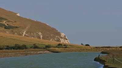 Looking down the River Cuckmere to the sea.