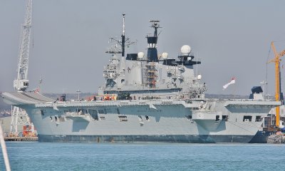 Aircraft Carrier in Portsmouth Harbour