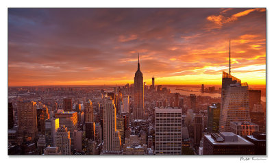 Sunset at the top of the Rock.