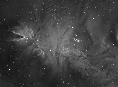 Cone Nebula and Foxfur area in Monoceros