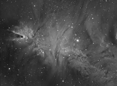 Cone Nebula and Foxfur area in Monoceros