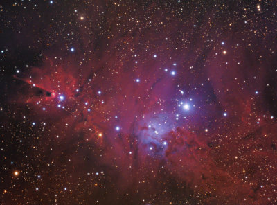 Cone Nebula and Foxfur  Area HaRGB