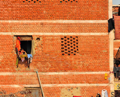 Women at Window, With a Smile...